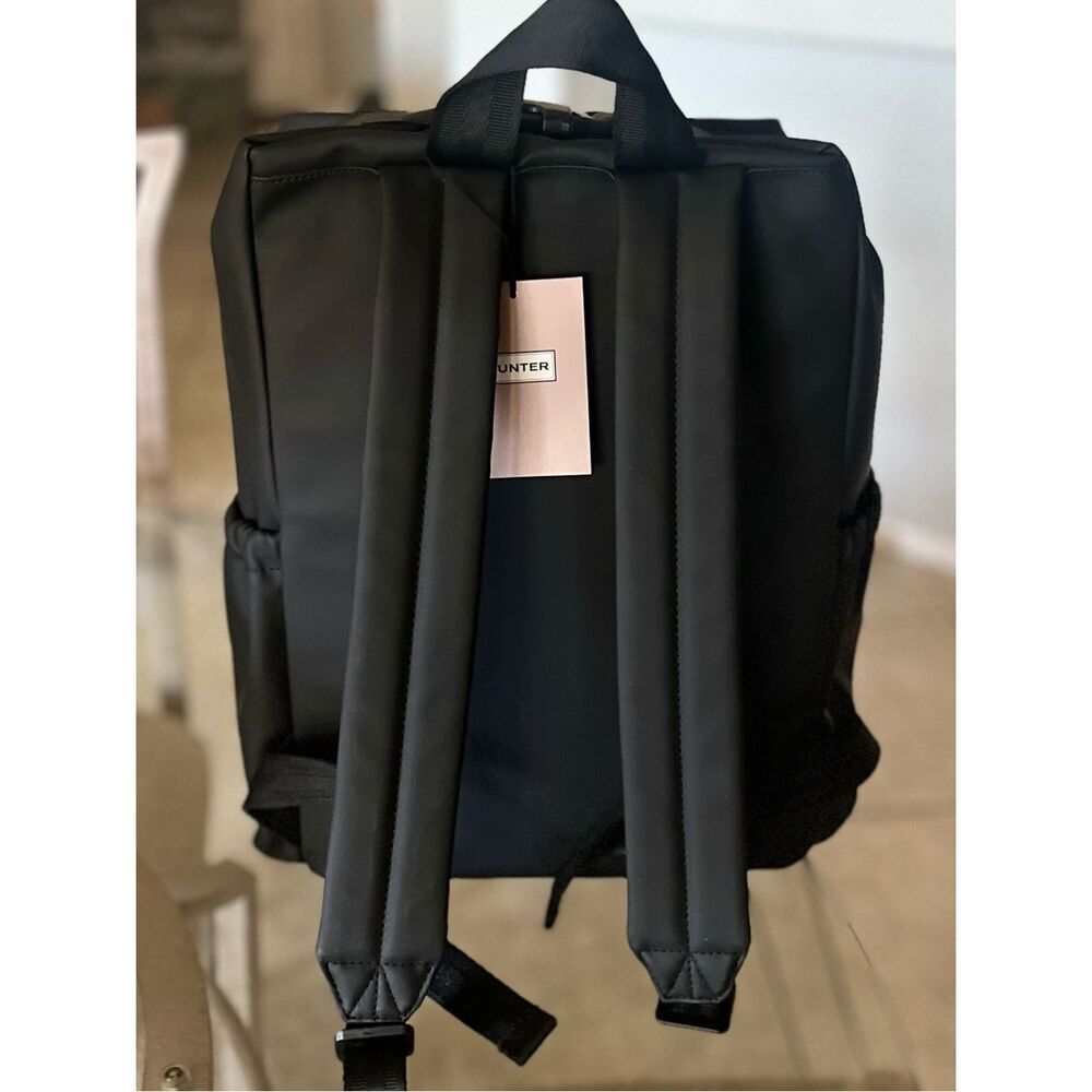 NEW HUNTER Top Pick Backpack OS Black Adjustable Straps Water Resistant Zipper - Picture 7 of 11